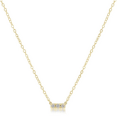 14kt Gold and Diamond Significance Bar Necklace - Three
